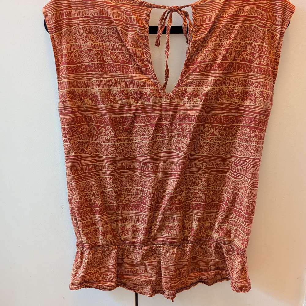 Orange Patterned Top - Picture 6 of 8